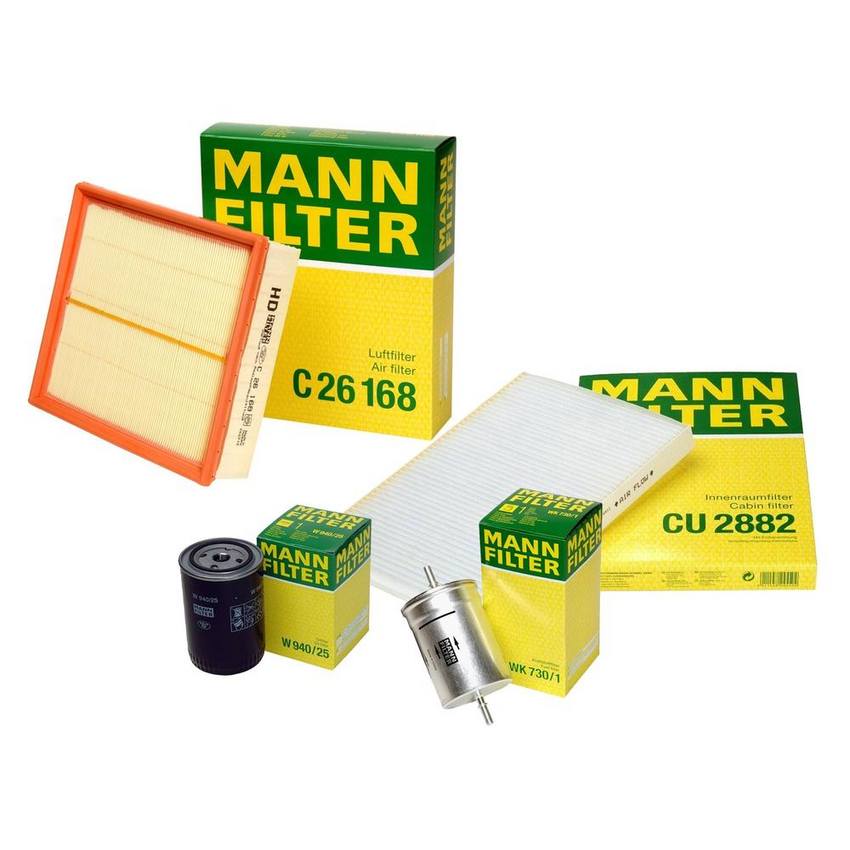 VW Air / Cabin Air / Fuel / Engine Oil Filter Kit 1H0819644B - MANN-FILTER 3739351KIT